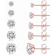 Wssxc Stud Earrings Set 1