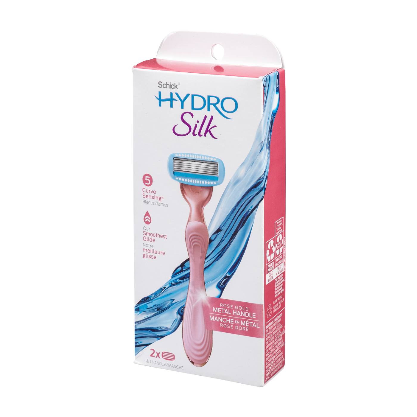 Hydro Silk Rose Gold Metal Handle Razor 2