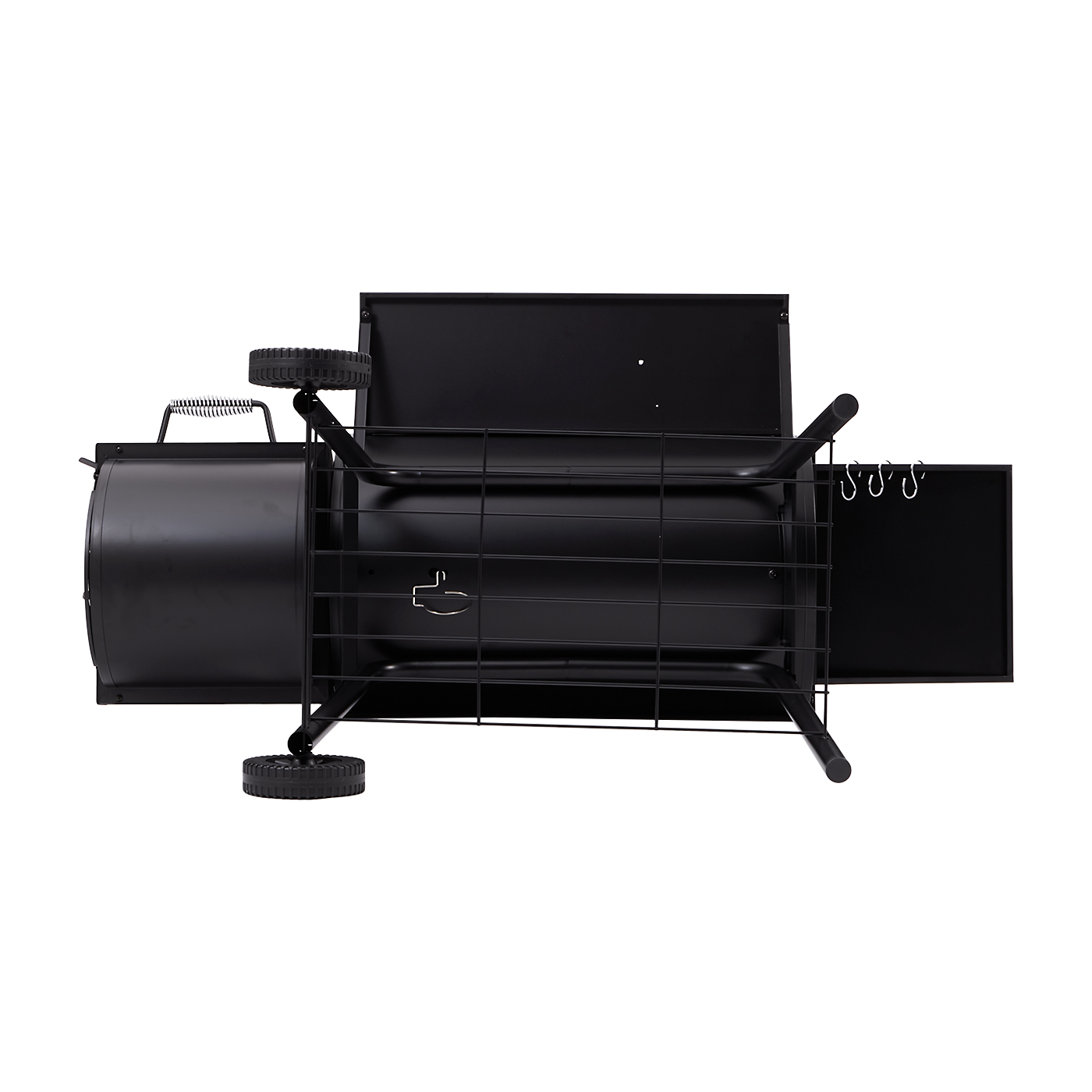30-Inch Charcoal Barrel Grill with Offset Smoker	 5