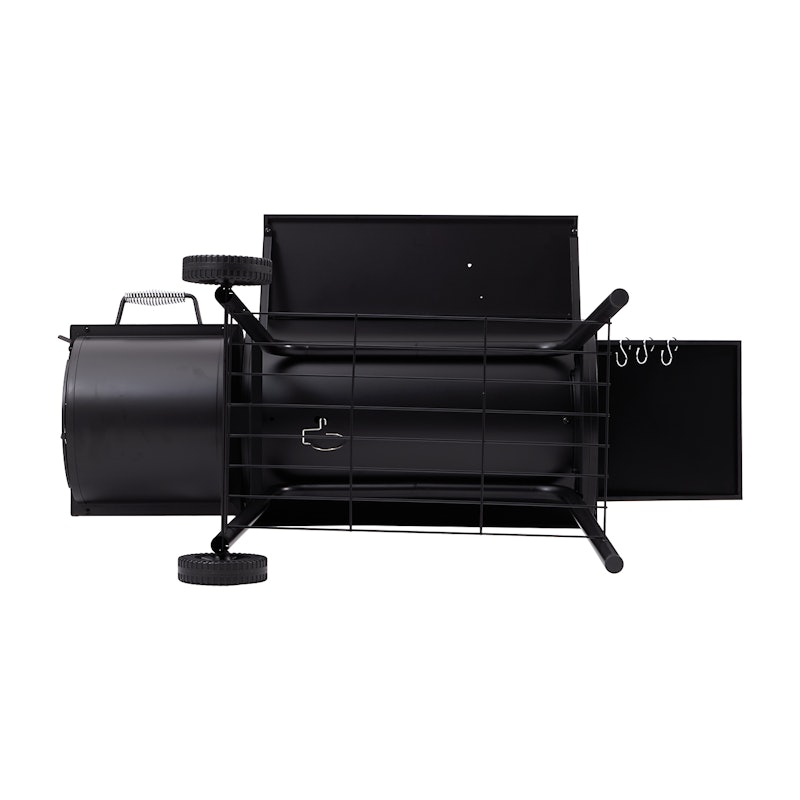 30-Inch Charcoal Barrel Grill with Offset Smoker 5