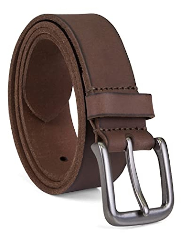Men's 35mm Classic Buckle Leather Belt for Jeans 1
