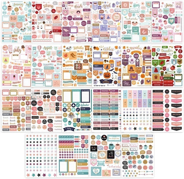 Gorgeous Monthly Planner Stickers 1