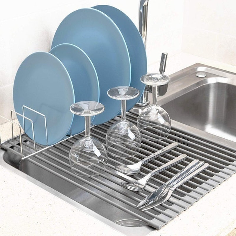 Over The Sink Roll-Up Dish Drying Rack 1
