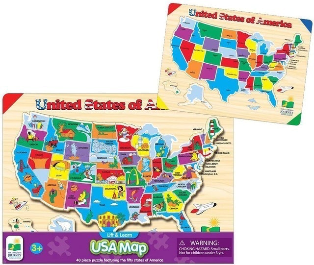 Lift & Learn Puzzle - USA Map 1
