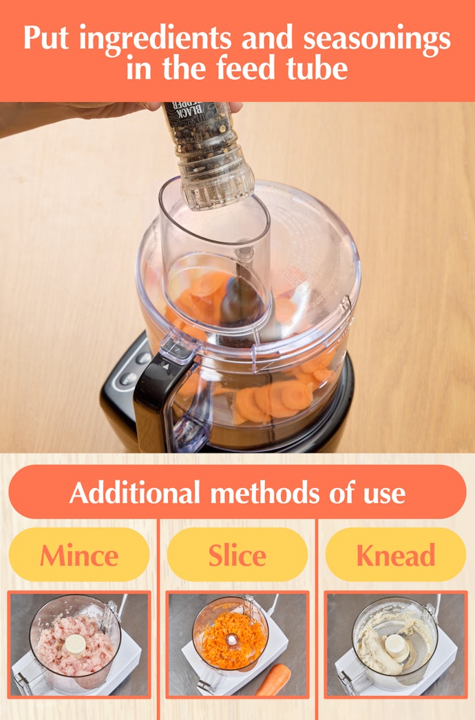 Make Ground Meat for Sausages and Patties, or Swap Out Parts to Slice and Knead Dough