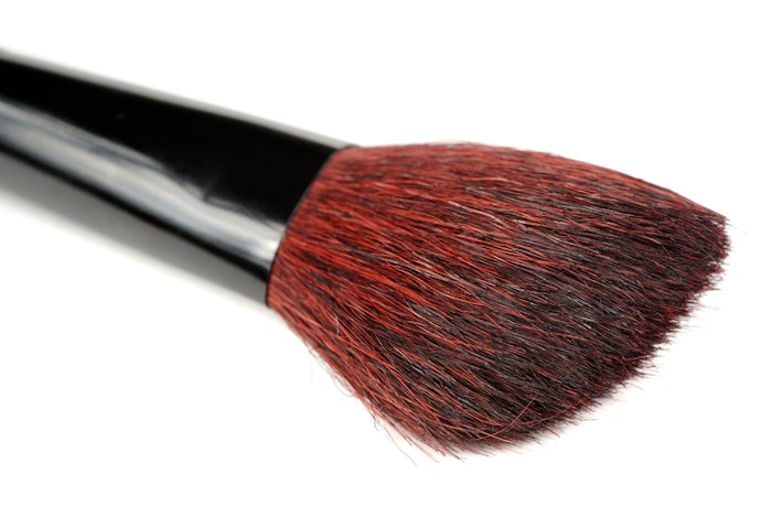 Look for an Angled Brush for Precise Application and Blending of Powder Blushes
