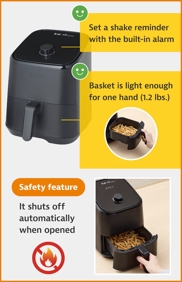 The Instant Vortex Stands Out for Its Lightweight Basket and Convenient Notification Feature