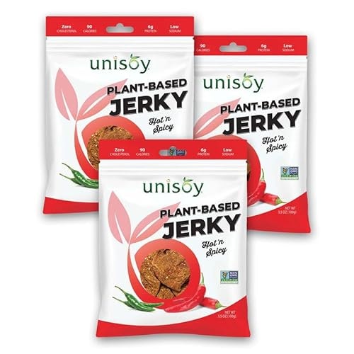 For High-Protein, Traditional Jerky Texture, Choose Soy or Seitan-Based Options