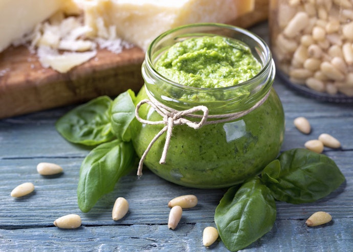 Opt for Pesto With Pine Nuts for a Traditional Recipe, or Cashews for a More Economical Option